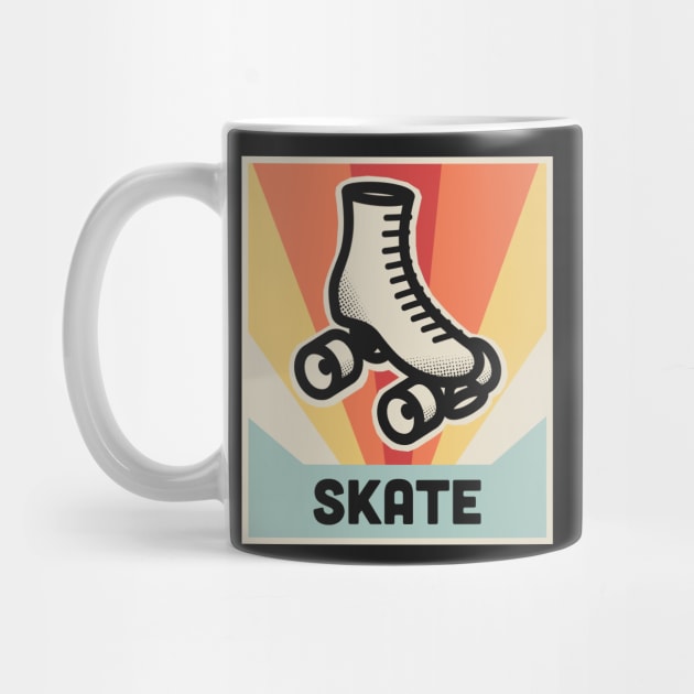 SKATE| Vintage 70s Style Roller Skating Poster by MeatMan